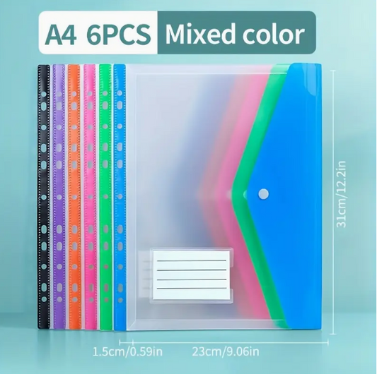 💥Clearance Sale🔥6-Pack A4 High-Capacity Loose-Leaf File Organizer Binder