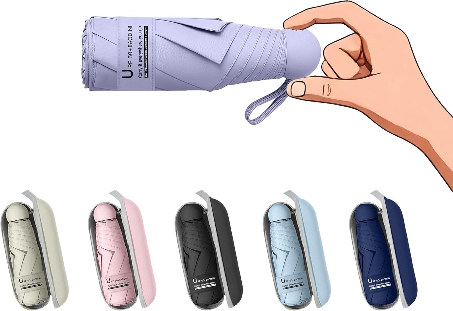 🎁Super Sale💞Mini Wallet Umbrella with Box