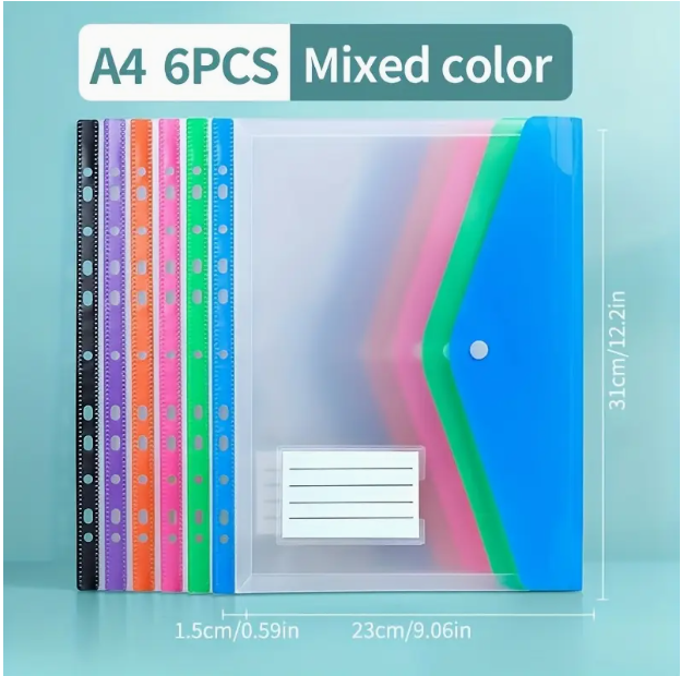 💥Clearance Sale🔥6-Pack A4 High-Capacity Loose-Leaf File Organizer Binder