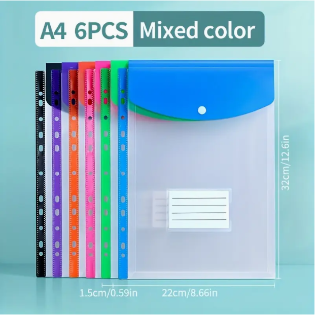 💥Clearance Sale🔥6-Pack A4 High-Capacity Loose-Leaf File Organizer Binder