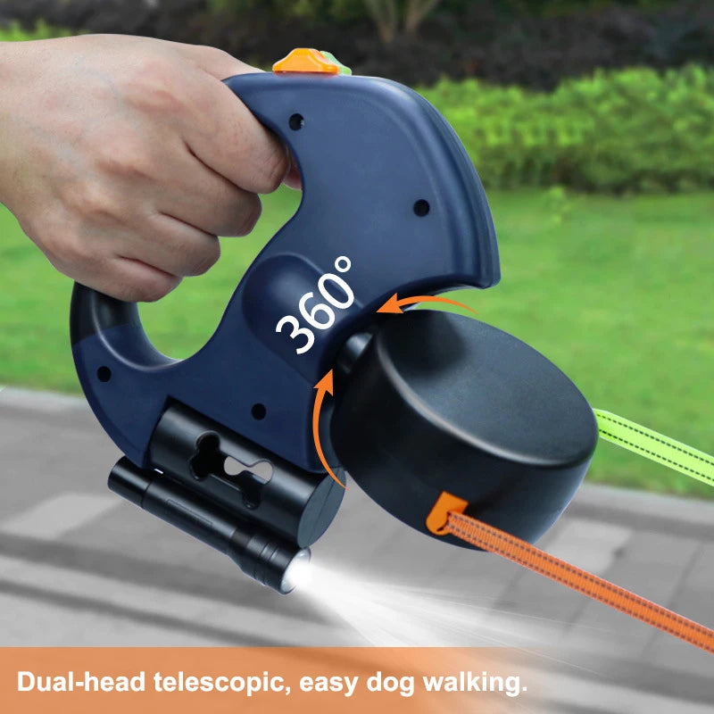 ✨Hot New Arrivals🔥360 Degree Tangle-Free Automatic Double Pet Leash with LED Light